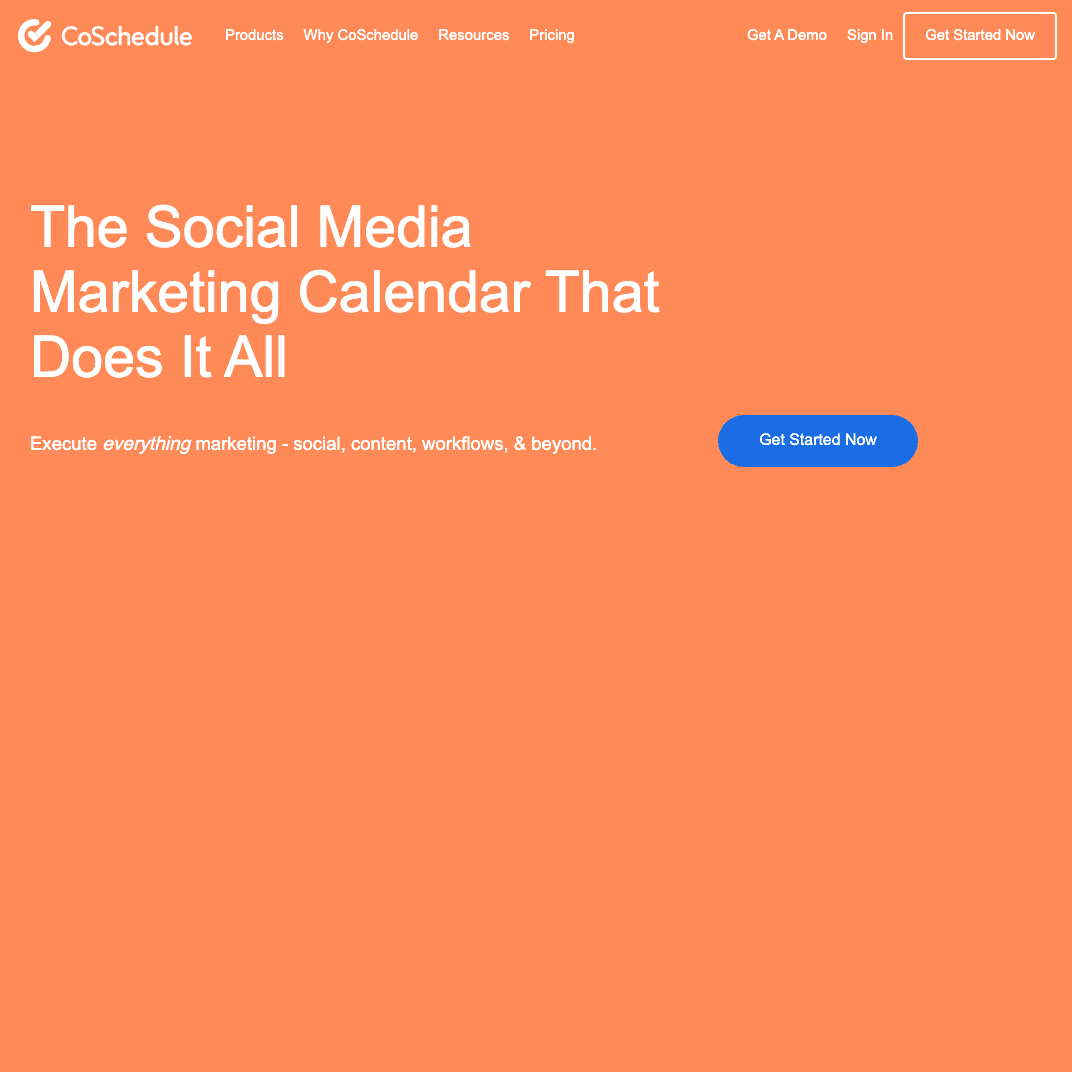 CoSchedule marketing calendar and social media suite