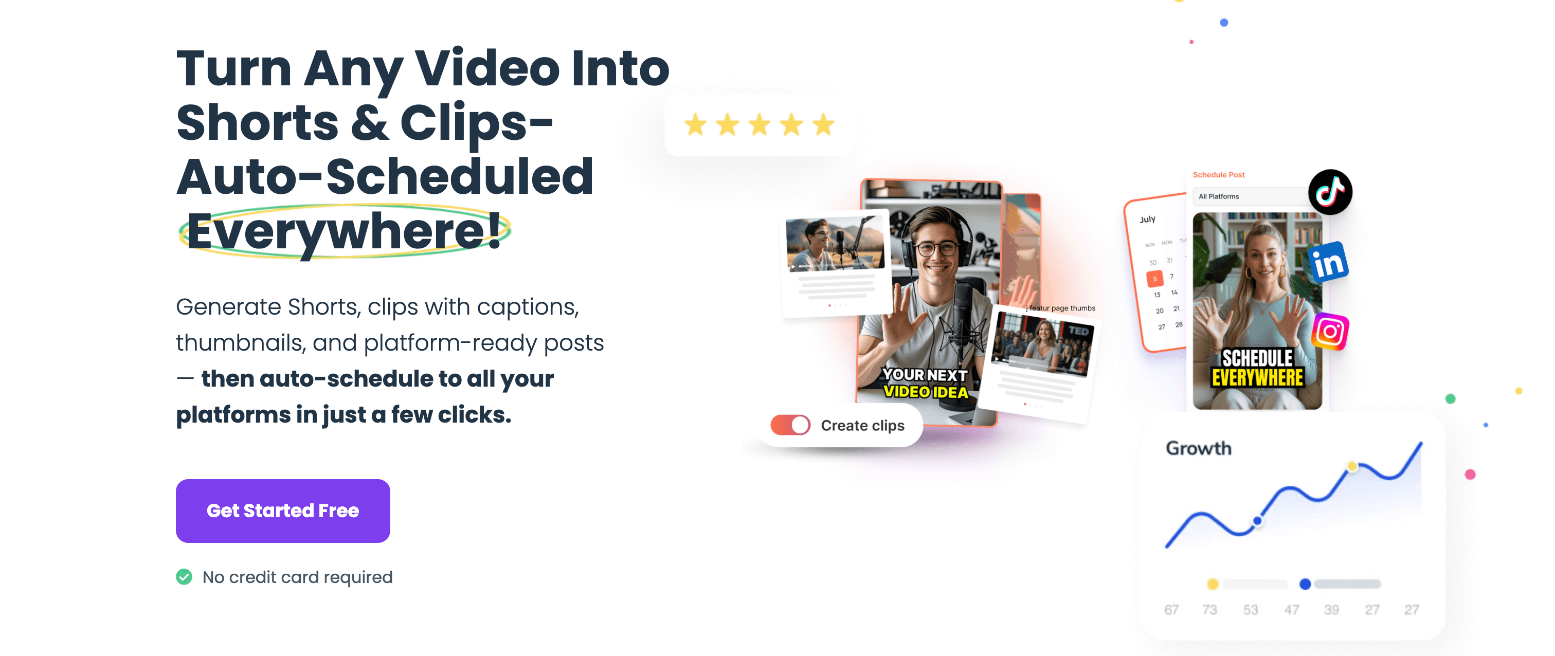 Screenshot of Taja AI dashboard showing YouTube SEO optimization and content generation