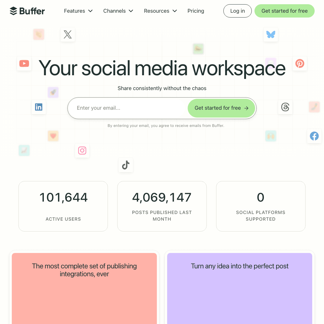 Buffer scheduling dashboard