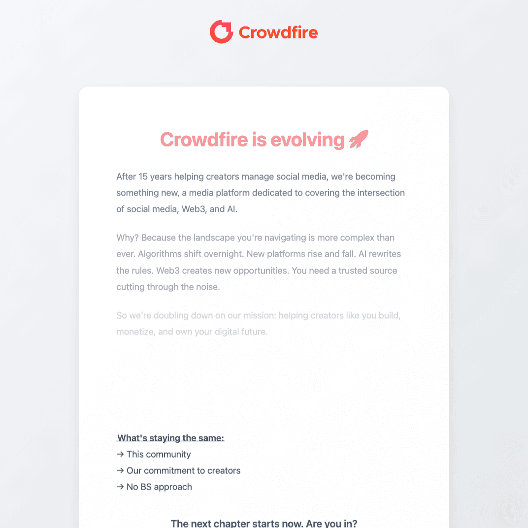 Crowdfire content curation dashboard