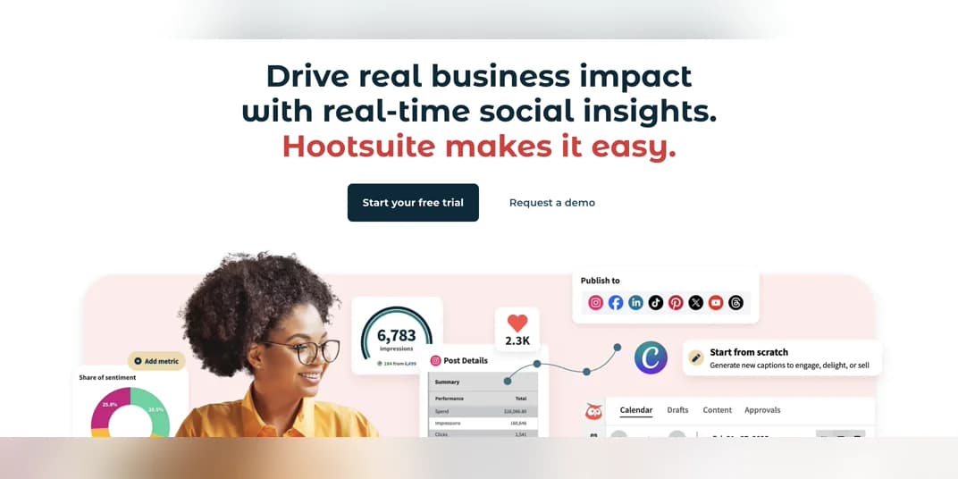 Hootsuite enterprise social media management dashboard