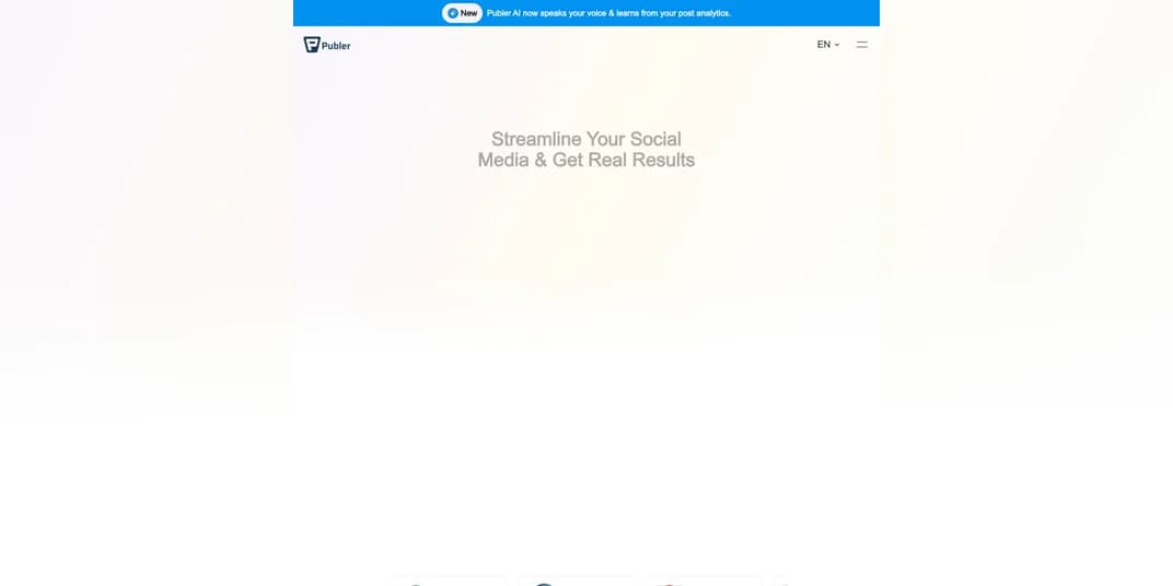Publer social media publishing dashboard