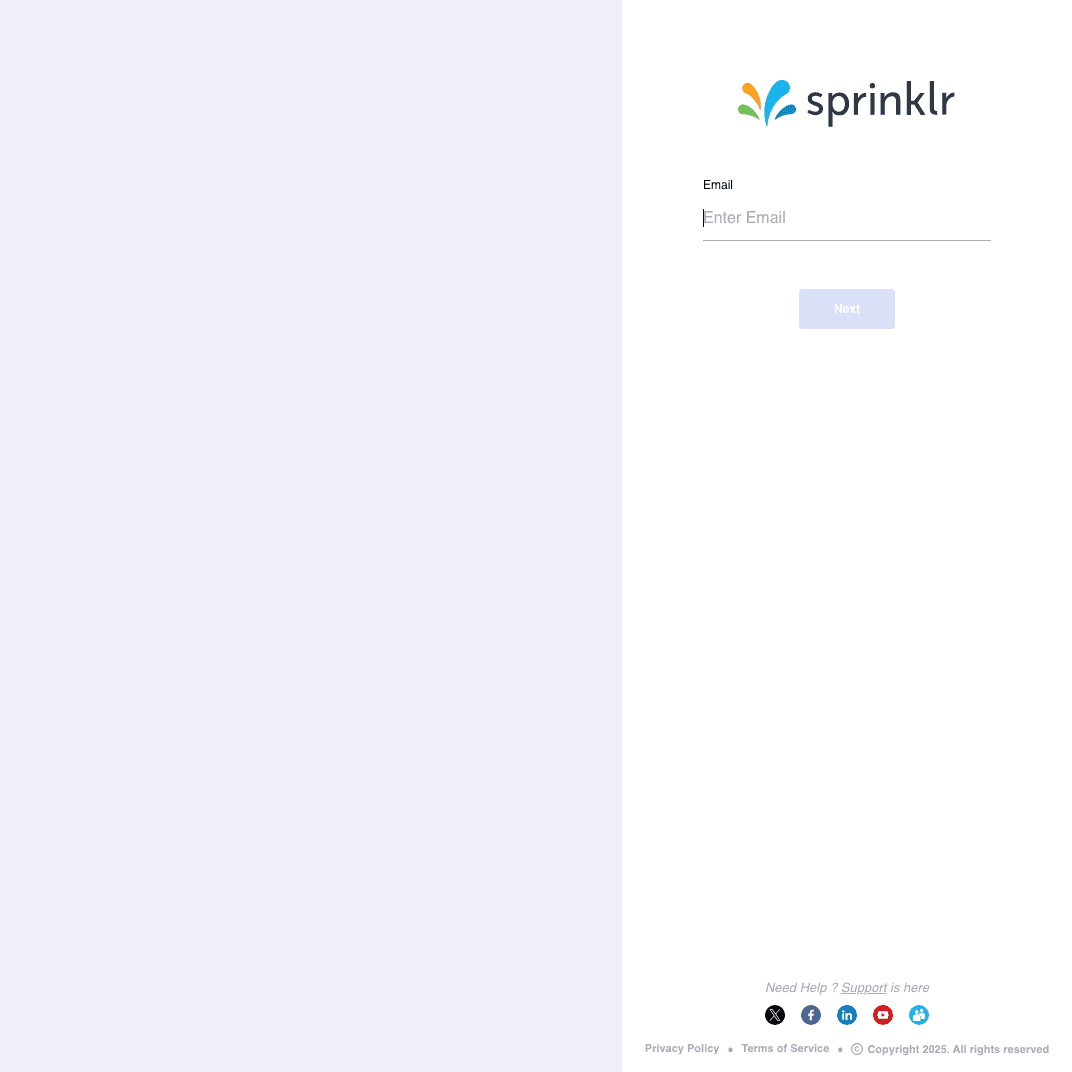 Sprinklr dashboard screenshot