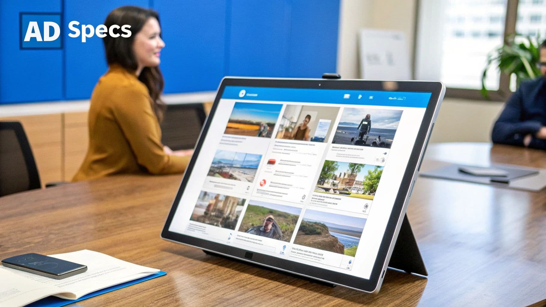 A screen showing various LinkedIn ad formats and their specifications