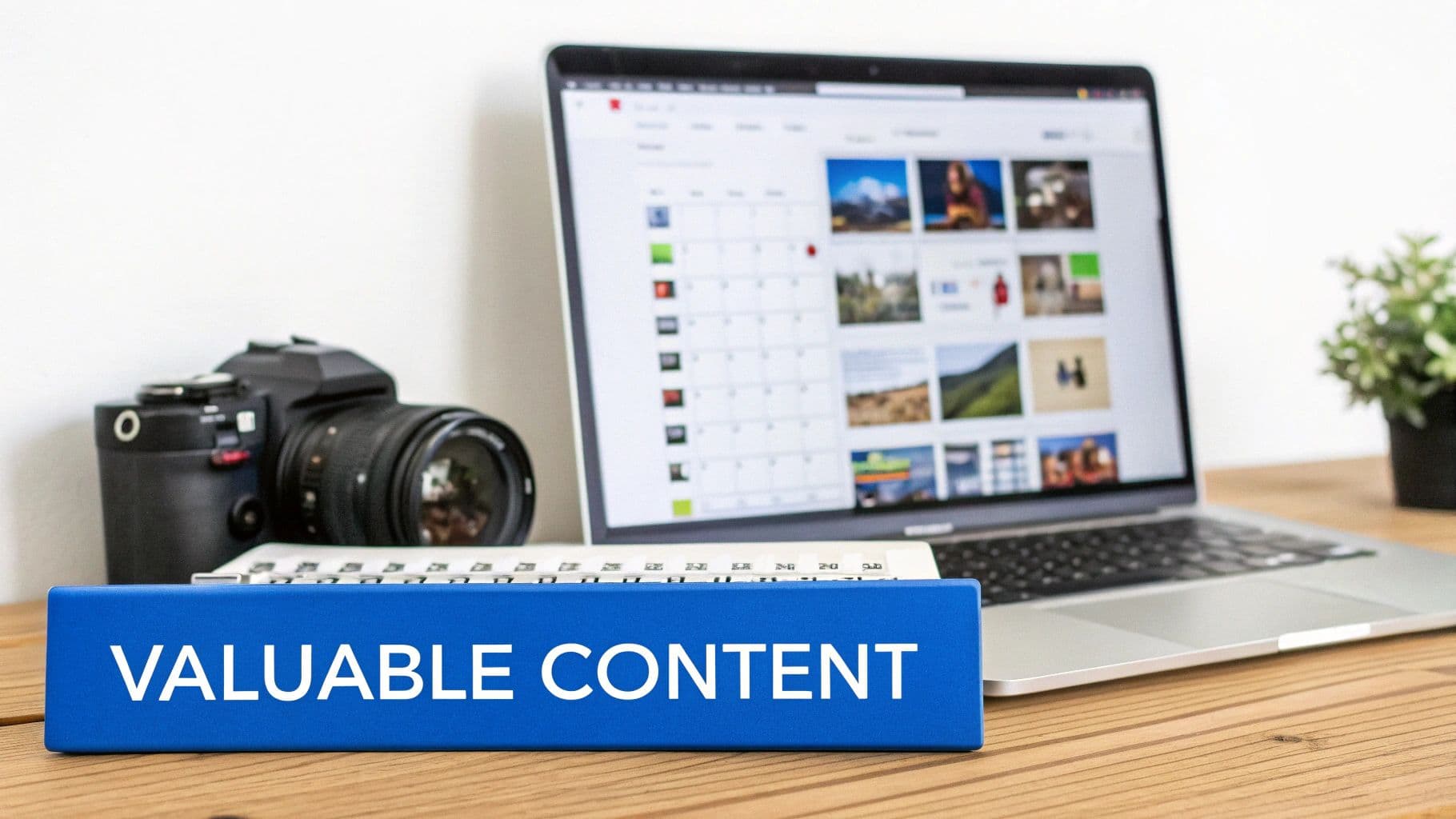 Man and woman engaging with content on a phone and laptop in a modern office