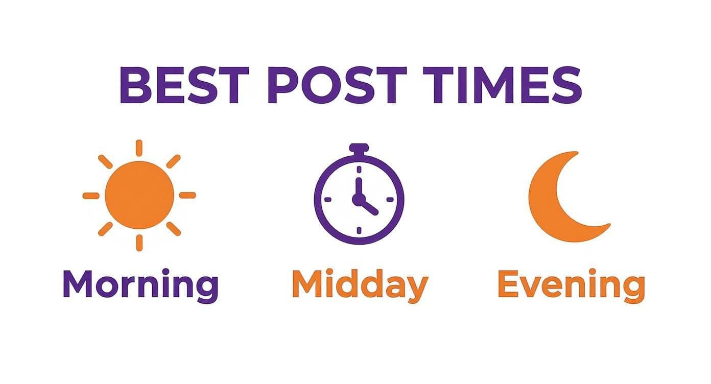 Infographic about what time should i post on instagram