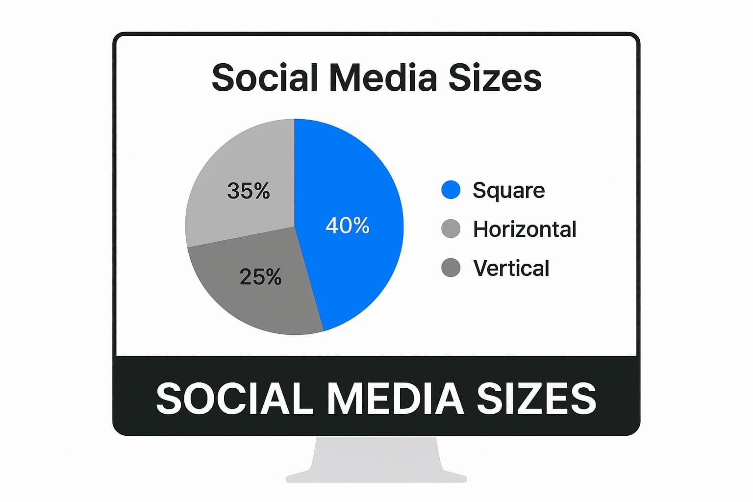 Infographic about standard image sizes