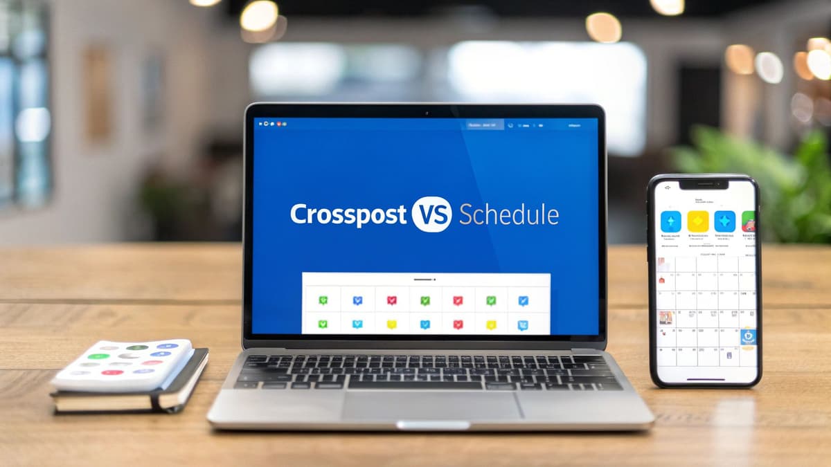 Crossposting vs Scheduling: 6 Social Media Strategies Crossposting vs Scheduling: 6 Social Media Strategies