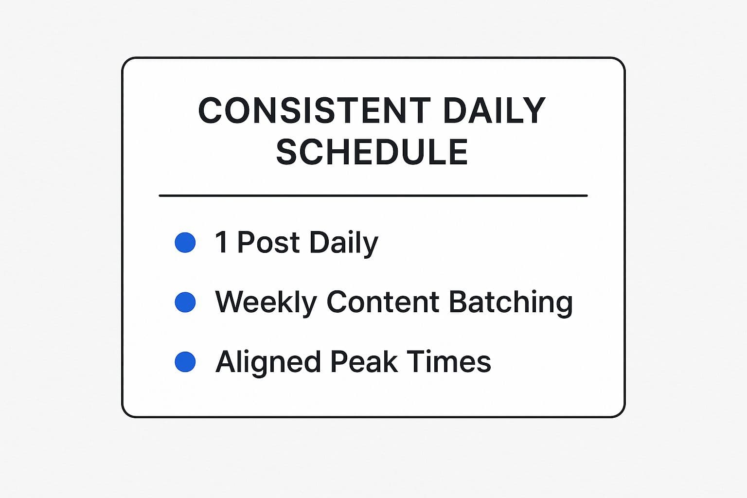 Infographic showing key data about Consistent Daily Schedule