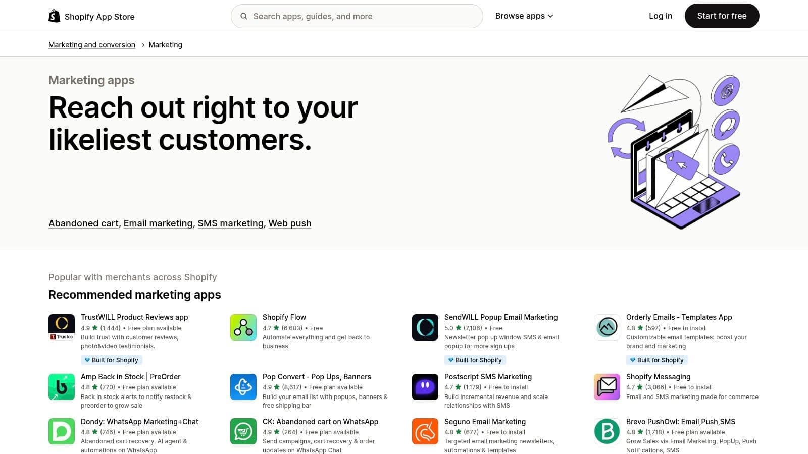 Shopify App Store (Marketing & Conversion)