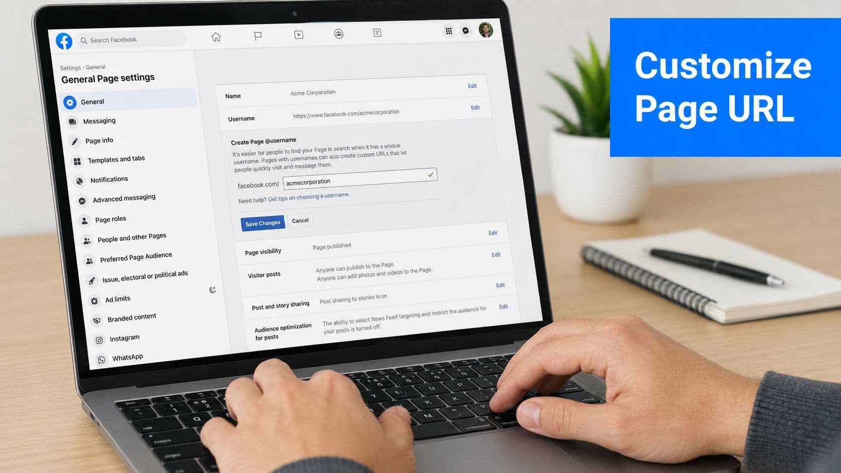 Changing Your Facebook Page Custom URL