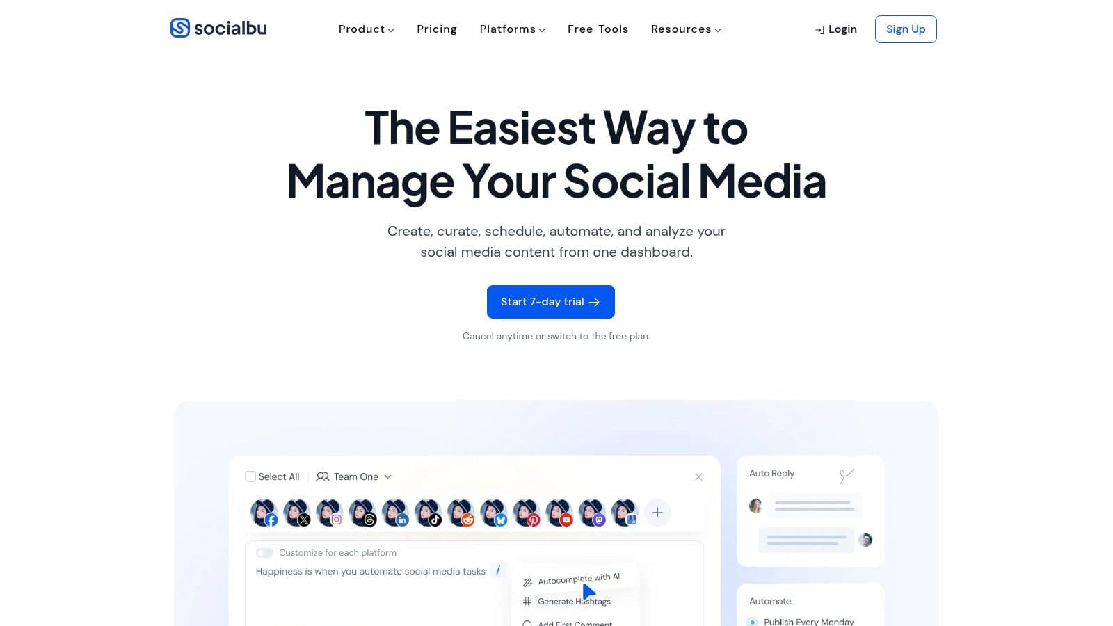 9. SocialBu: The Automation-Focused Scheduler