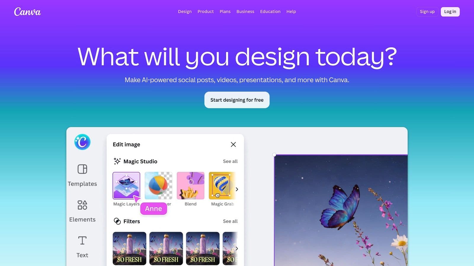 Screenshot from https://www.canva.com/