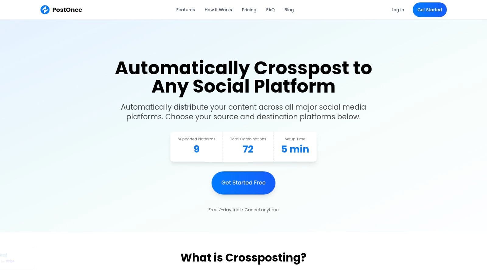 Screenshot from https://postonce.to/crosspost