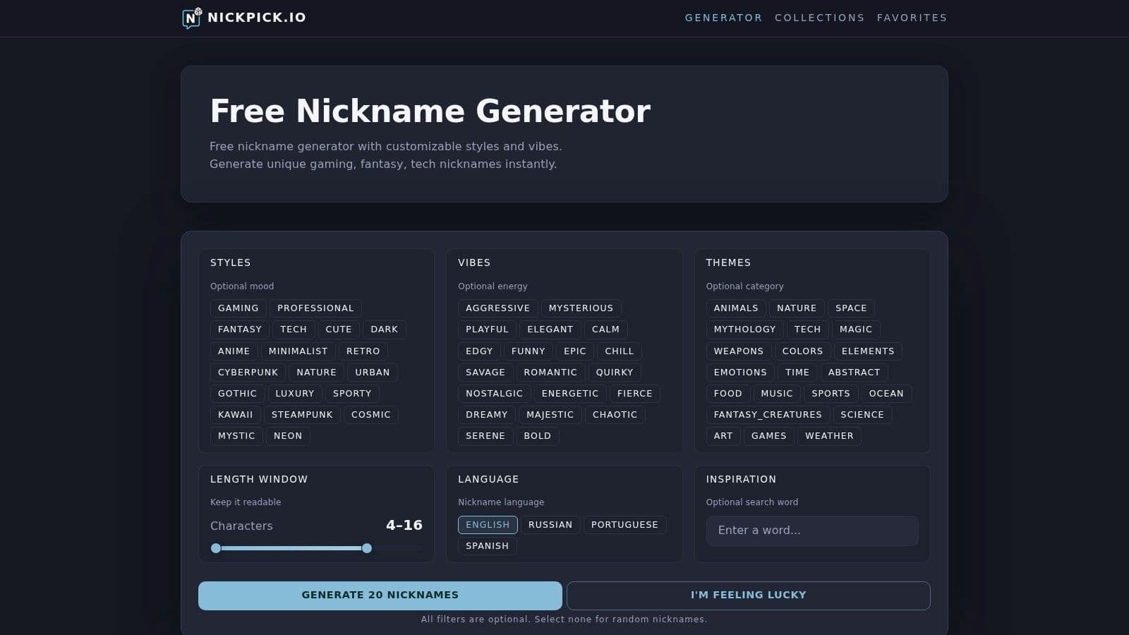NickPick.io