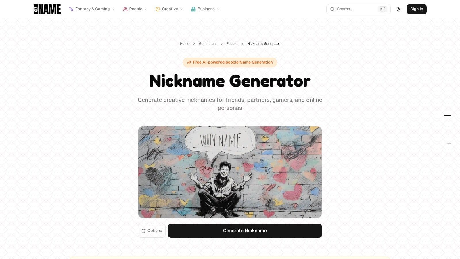 GenName.io – Nickname Generator